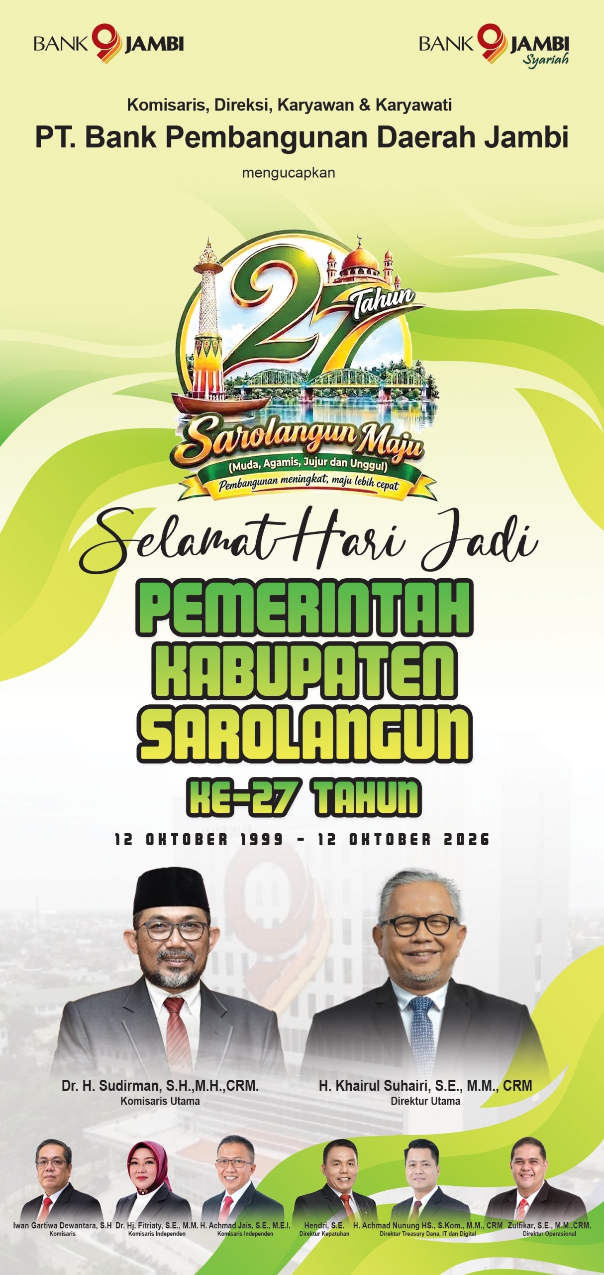 BANK JAMBI UCAPAN HUT SAROLANGUN