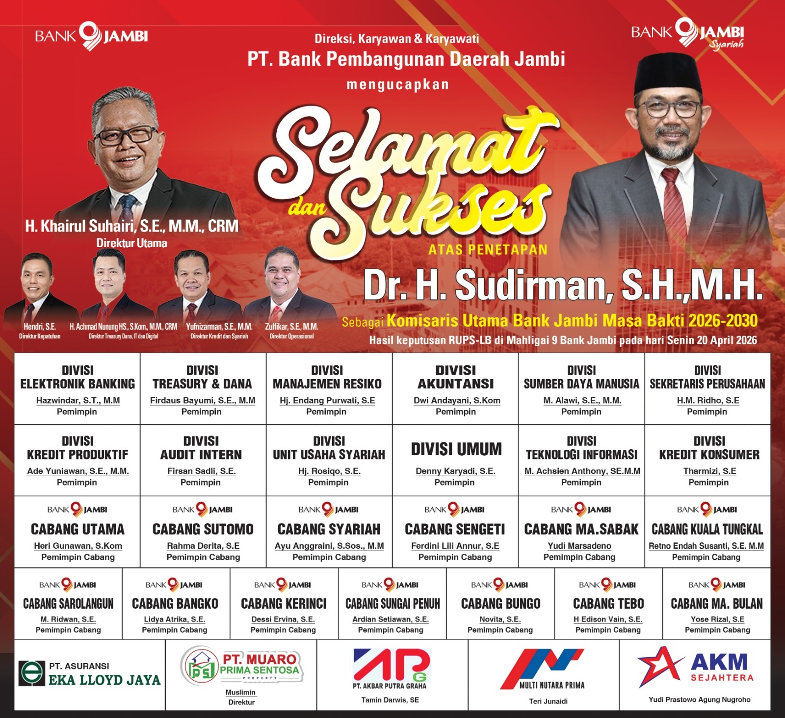 IKLAN BANK JAMBI UCAPAN SUDIRMAN CABANG-CABANG