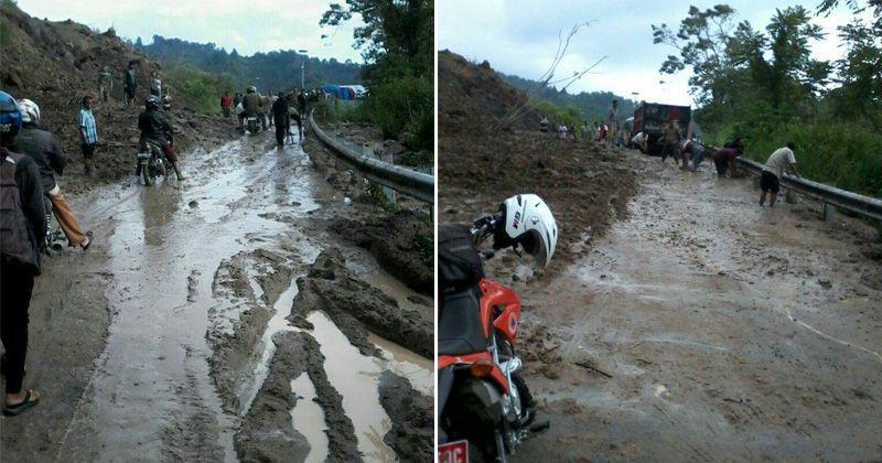 Jalur Puncak Longsor Lagi, 14 Jam Jalan Sungai Penuh-Padang Lumpuh