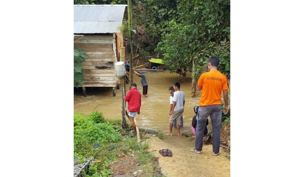 Air Meluap, Bronjong Tanah di Perkantoran Tanjabtim Rusak