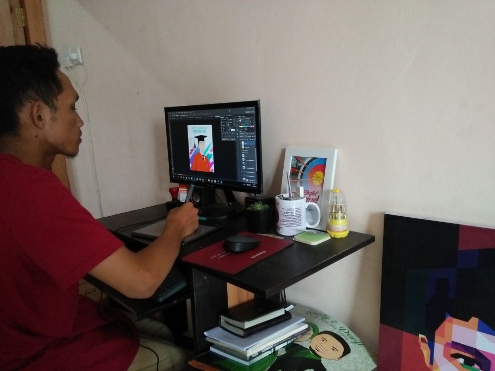 Yusuf, Digital Art Muda Jambi, Tak Niat Lagi Cari Kerja, Tapi Buka lapangan Kerja