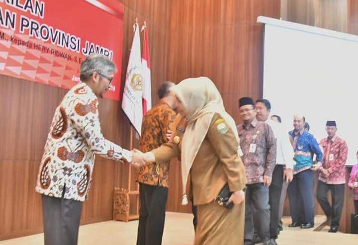 Bupati Masnah Hadiri Sertijab Kepala BPK RI Jambi 