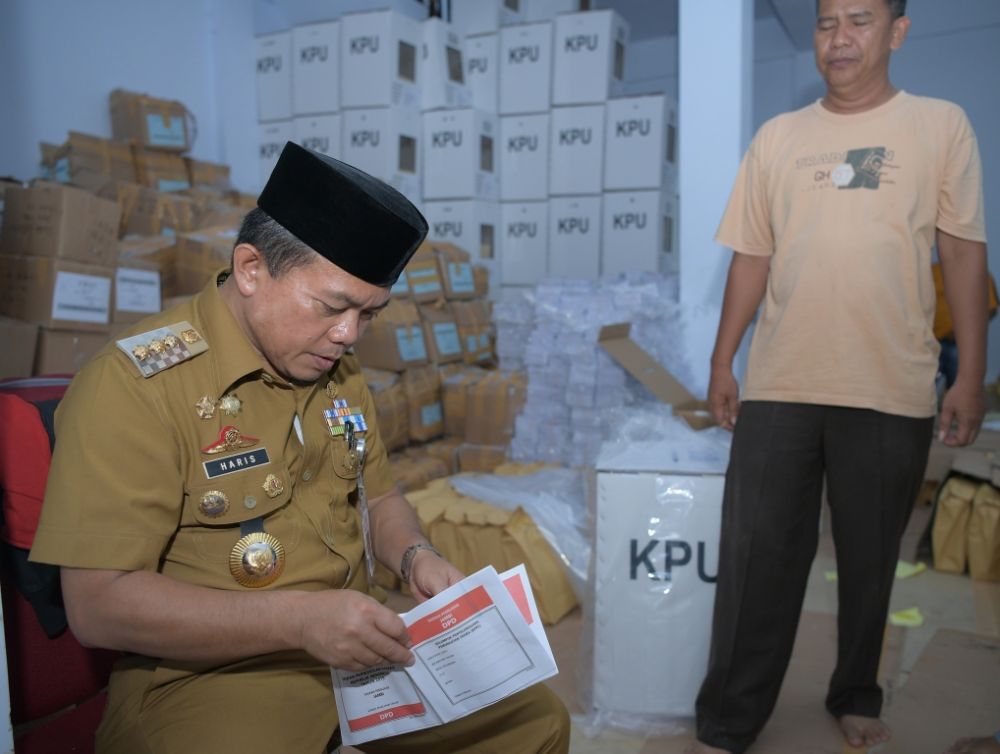 Bupati Pantau Kesiapan Logistik Pemilu 2019