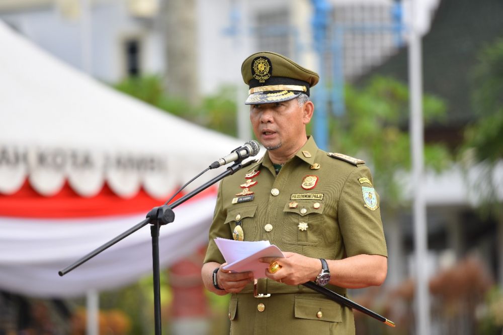 Wali Kota Jambi Pimpin Upacara HUT ke-69 Satpol PP dan HUT ke-57 Satlinmas