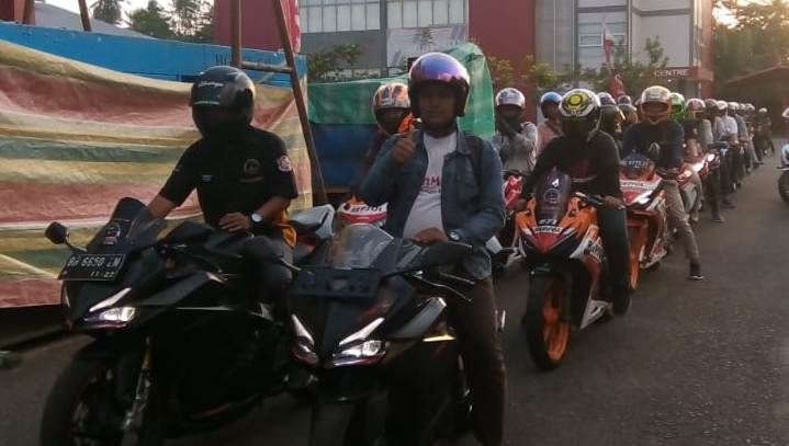 Sinsen Gelar CBR Hub Cafe & Joy Ride bersama Komunitas Motor Sport Honda Jambi