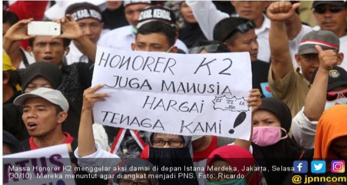 2020, Honorer K2 Minta Kenaikan Gaji Direalisasikan