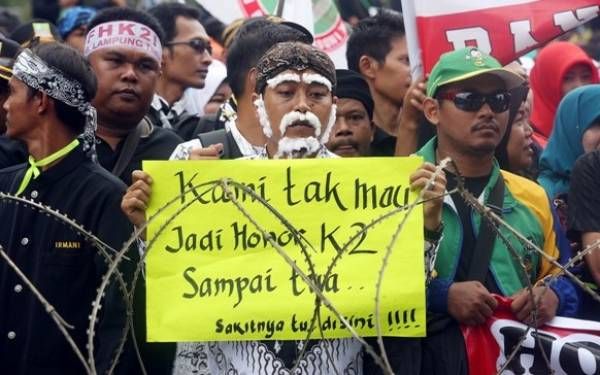 Eko: Ya Memang Honorer K2 Tukang Demo