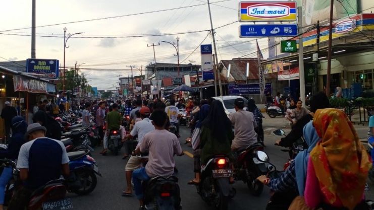 Ini Pemandangan Sabtu Sore di Kualatungkal Saat Wabah Covid-19