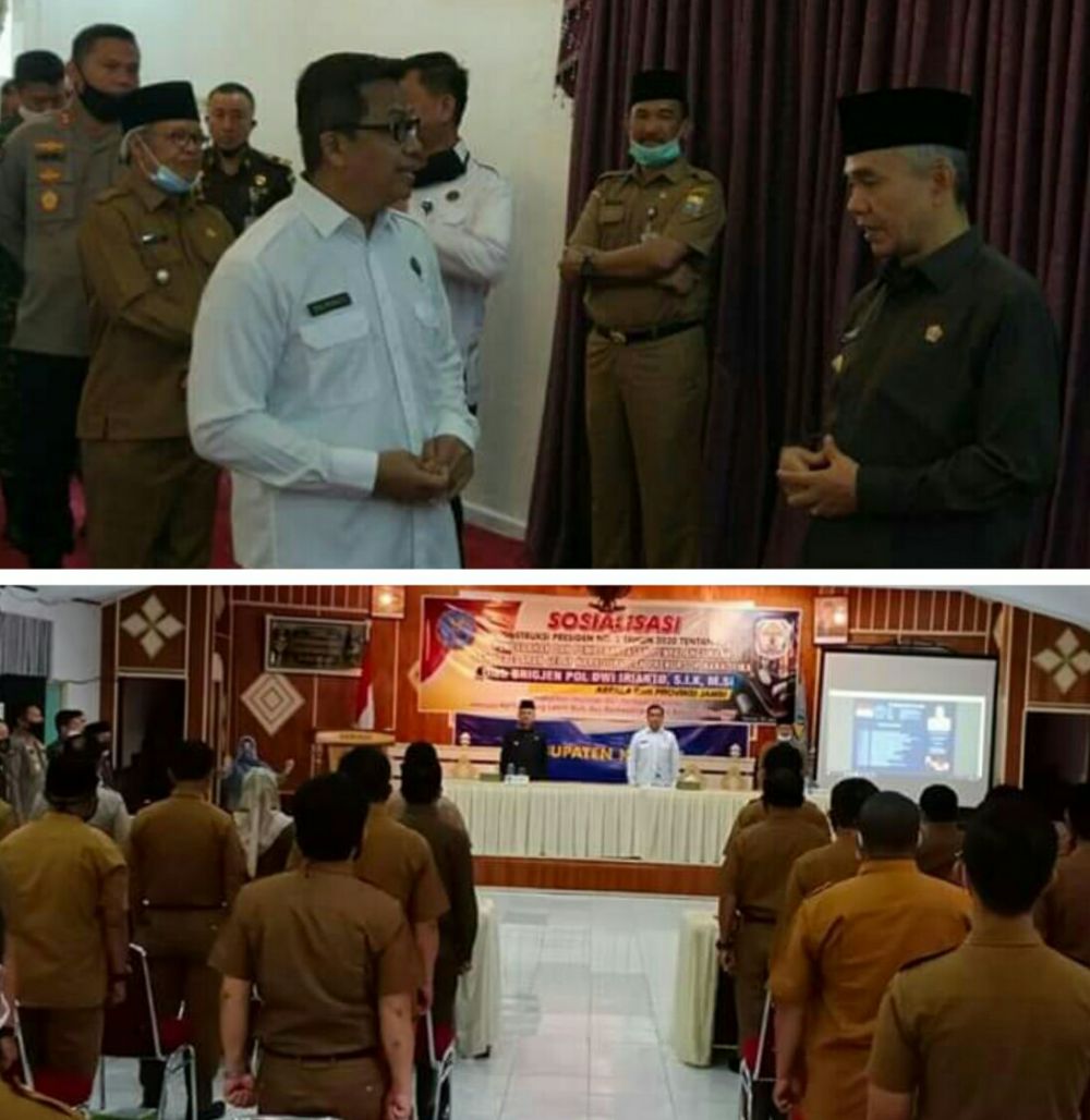 Bupati Adirozal Buka Sosialiasi P4GN Sekaligus Sambut Kunker Kepala BNNP Jambi