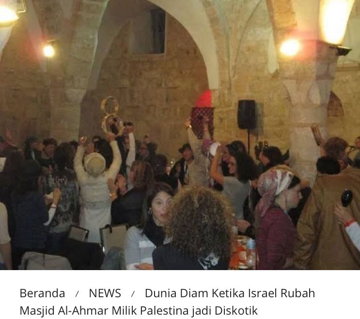 Dunia Diam Ketika Israel Rubah Masjid Al-Ahmar Milik Palestina jadi Diskotik