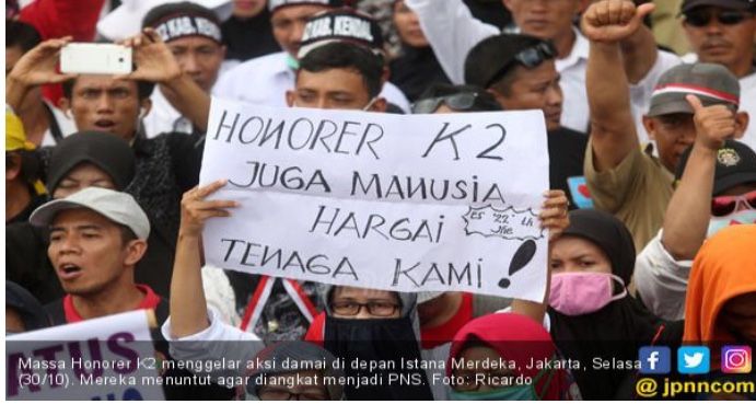 Pekerja Disubsidi Rp 600 Ribu, Koordinator Honorer K2: Astaghfirullah, Kenapa Jokowi Enggak Adil Begini