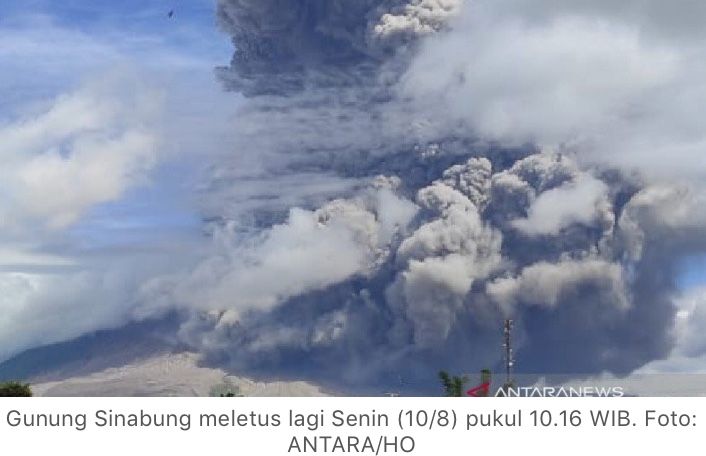 Blaaaar! Gunung Sinabung Meletus Lagi Hari Ini