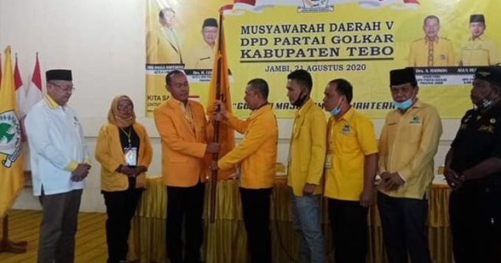 Sukandar Nahkodai Golkar Tebo Periode 2020-2025