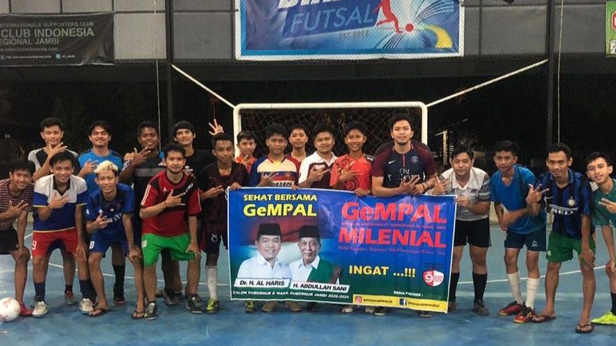 Putra Al Haris, Rivaldi Ikuti Fun Futsal GeMPAL Bersama Milenial Kota Jambi