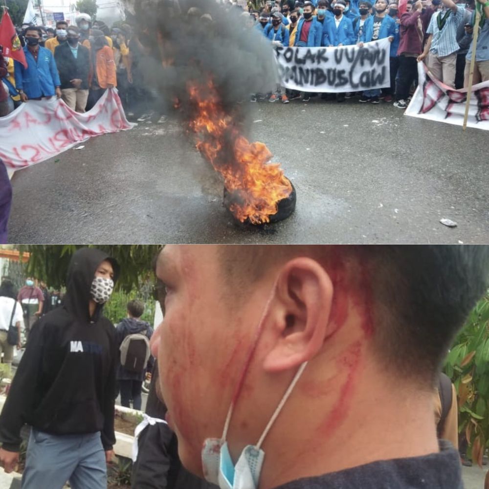 Ketua DPRD Lamban, Demo Tolak RUU di Kerinci Ricuh, Mahasiswa Luka-luka