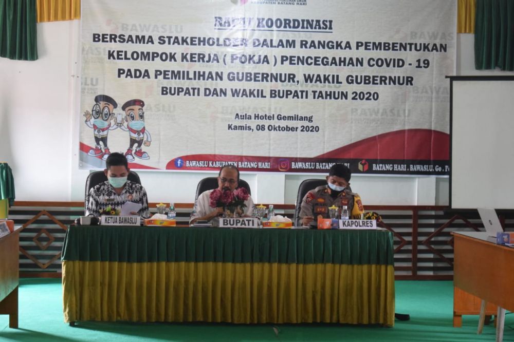 Perketat Protokol Kesehatan, Bawaslu Batanghari Bentuk Pokja Pencegahan Covid-19