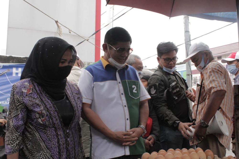 Pedagang Pasar Keluarga Doakan Syafril Nursal Terpilih di Pilgub Jambi