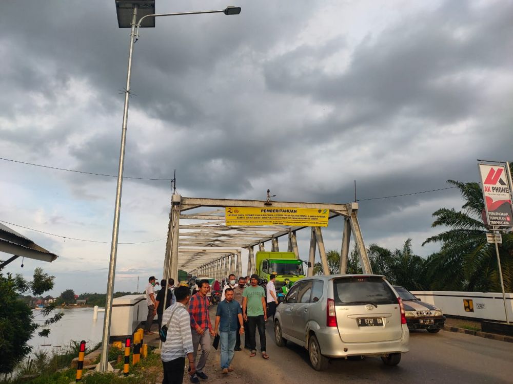 Besok Karet Jembatan Batanghari I Diganti, Andre : Diharapkan Tak Ada Antrian di Jembatan