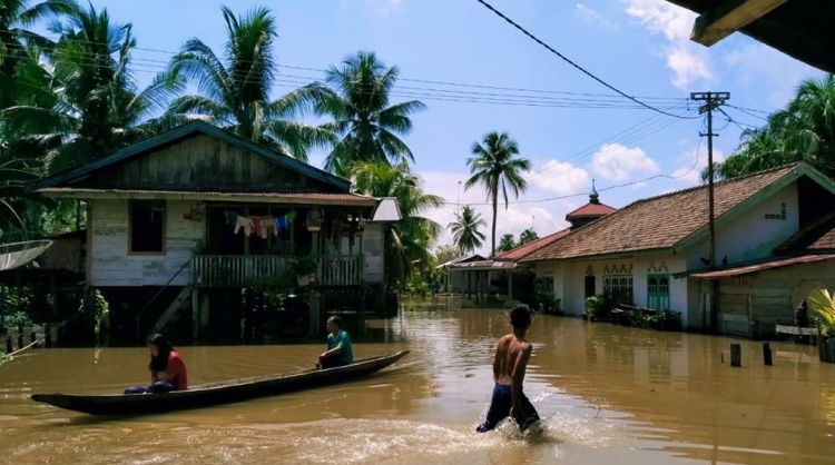 Di Batanghari, Ribuan Rumah Terendam Banjir