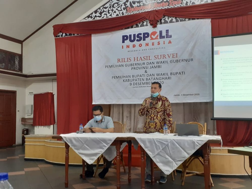 Hasil Survei Puspol Terkait Pilgub Jambi, Elektabilitas CE-Ratu Tertinggi