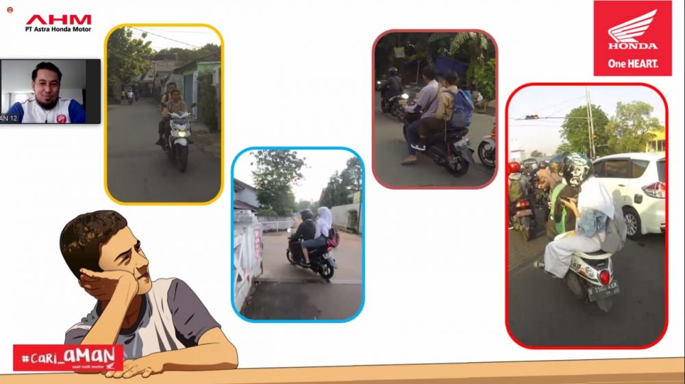 Instruktur Safety Riding Honda Sinsen Sasar SMAN 12 Kota Jambi