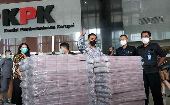 Tumpukan Uang Rp52,3 Miliar yang Disita KPK dari Kasus Edhy Prabowo