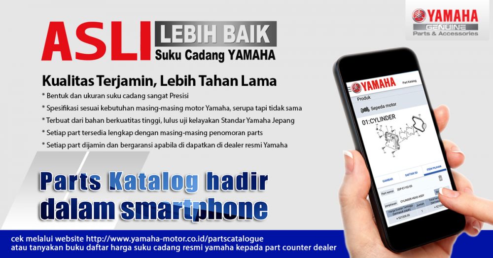 Cari Informasi Suku Cadang Asli, Klik Aplikasi Inovatif Yamaha Ini !