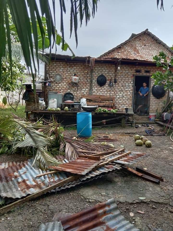 89 Rumah di Batanghari Rusak Akibat Angin Puting Beliung