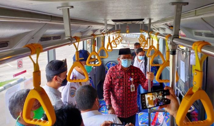 Bus Trans Siginjai Resmi Beroperasi di Bandara Sultan Thaha Jambi