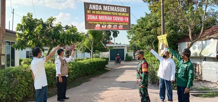 20 Orang Positif Covid-19, RT 04 Payo Selincah Ditetapkan Zona Merah