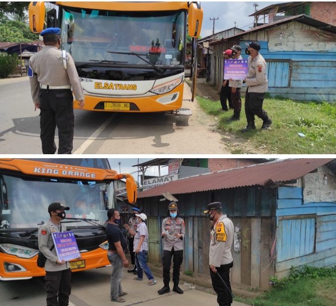 Tak Miliki Surat Rapid, 4 Bus Dipaksa Putar Balik Di Perbatasan Jambi- Sumsel