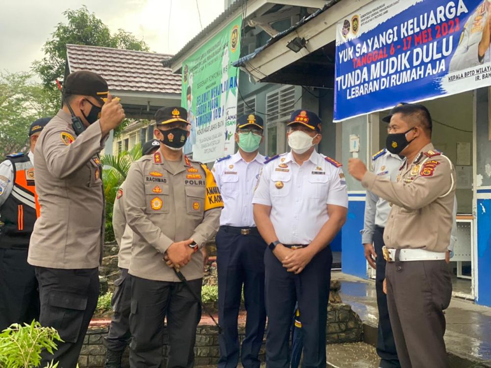 Kepala BPTD V Dampingi Tinjauan Kapolda Jambi di Terminal, Penumpang Wajib Bawa Surat Negatif Covid