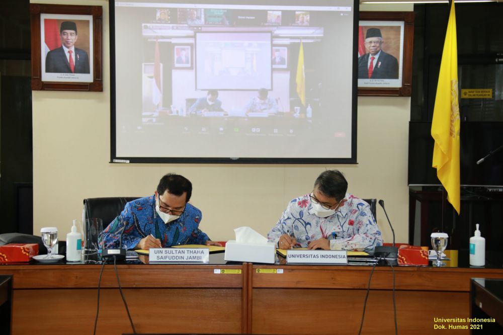 UIN STS Jambi Dan UI Sepakat Tandatangani MoU