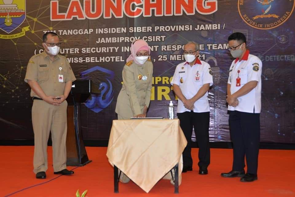 Pj.Gubernur Launching Tim Tanggap Insiden Siber Provinsi Jambi