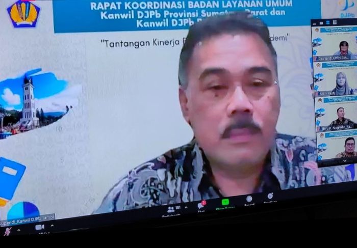 Kepala Kanwil DJPb Jambi Ikuti Rakor Strategi Meningkatkan Kinerja BLU/BLUD di Masa Pandemi