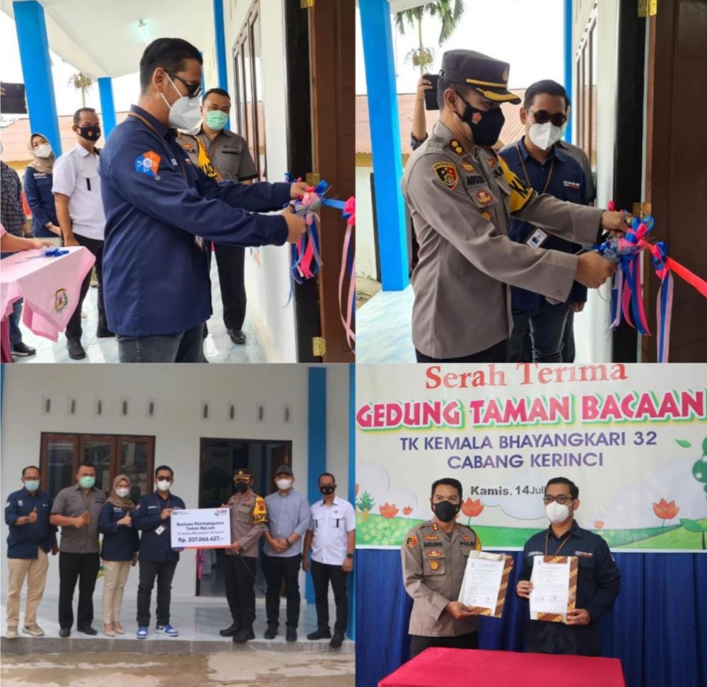 Peduli Pendidikan, BRI Kanca Sungai Penuh Bangun Taman Bacaan untuk TK Kemala Bhayangkari Polres Kerinci