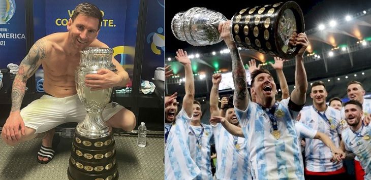 Foto Messi Peluk Piala Copa America Catat Rekor Baru di Instagram, Postingan Ronaldo Lewat