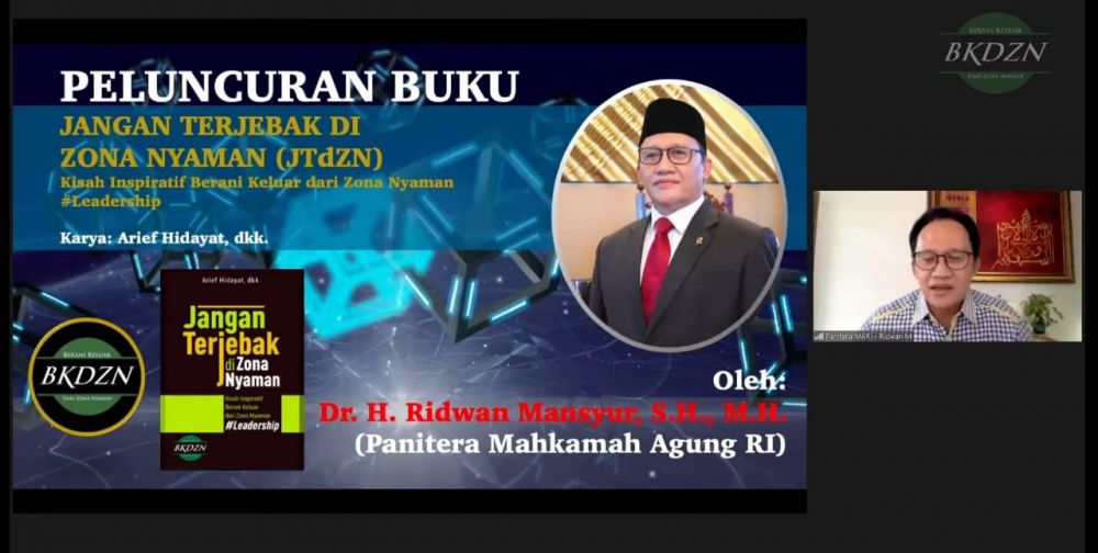 Launching Buku JTdZN oleh Panitera MA-RI di Multi Platform Medsos Resmi BKDZN