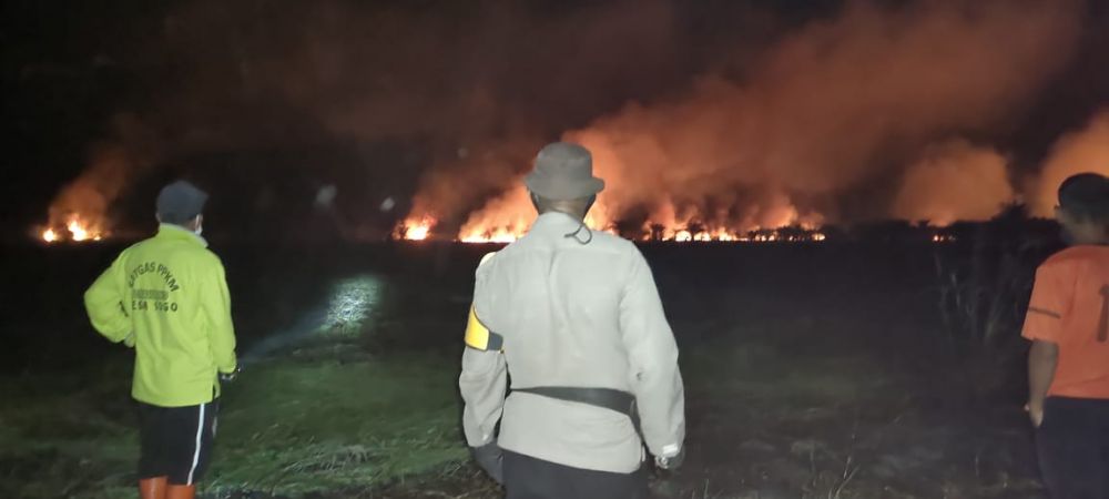 40 Ha Lahan Desa Sogo Hangus Terbakar, Polres Bergerak Cepat Padankan Api