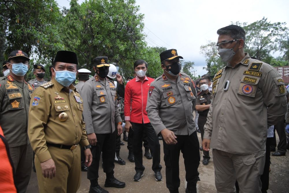 Gubernur Al Haris Bersama Forkopimda Pantau Langsung PPKM Level 4 Kota Jambi