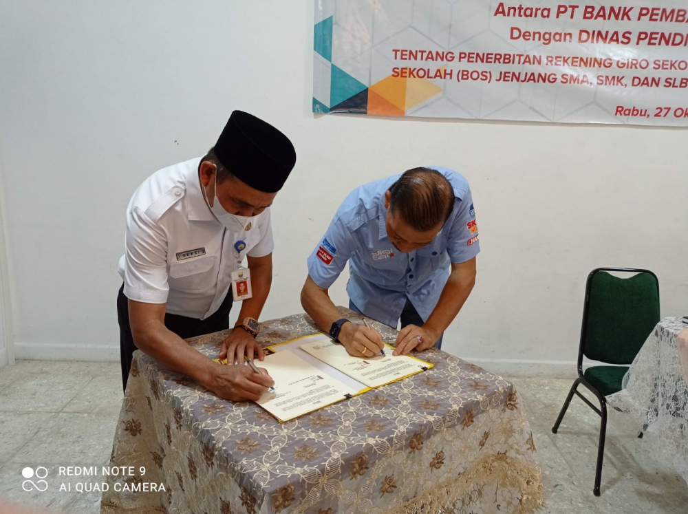 Bank Jambi Jalin Kerjasama dengan Dinas Pendidikan Provinsi Jambi