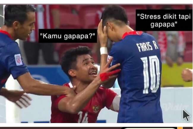 Ini Kumpulan Meme Lucu Aksi Asnawi Ledek Pemain Singapura Gagal Penalti