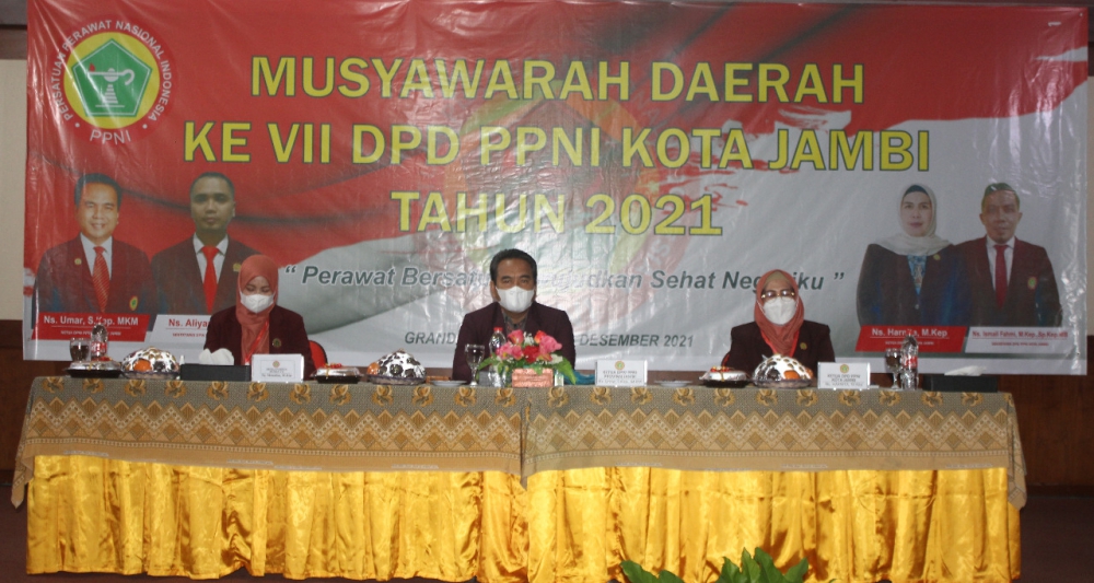 Musda ke-VII DPD PPNI Kota Jambi Tahun 2021, Ns. Rita Dewi, S.Kep Terpilih sebagai Ketua DPD PPNI Kota Jambi P
