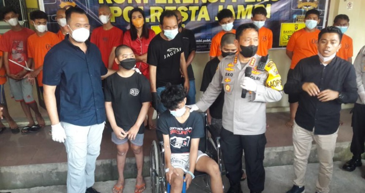 12 Anggota Geng Motor di Jambi Diringkus Tim Gabungan Polda dan Polresta di 5 TKP