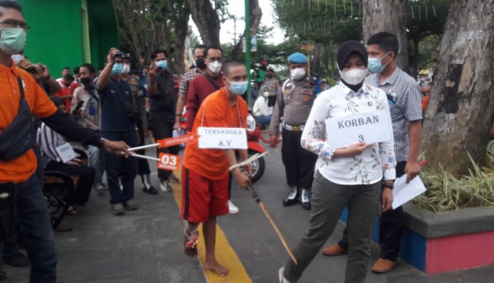 Berikut Rekonstruksi Pembacokan di Tugu Keris, Eksekutor Utama Terungkap Hingga Membuat Korban Kritis Dan  Gag