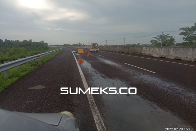 Belum Mulus, Tol Palembang-Kayuagung Masih Berlubang