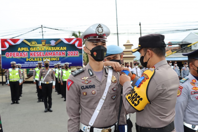 Kapolres Kerinci Pimpin Apel Gelar Pasukan Operasi Keselamatan Siginjai 2022