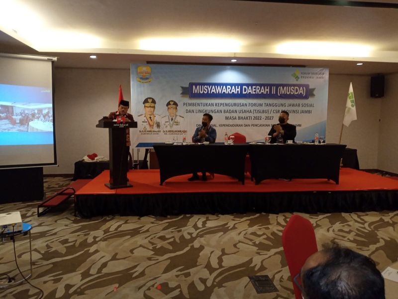 Musda II Pembentukan Kepengurusan Forum TJSLBU / CSR Provinsi Jambi Masa Bakti 2022 - 2027