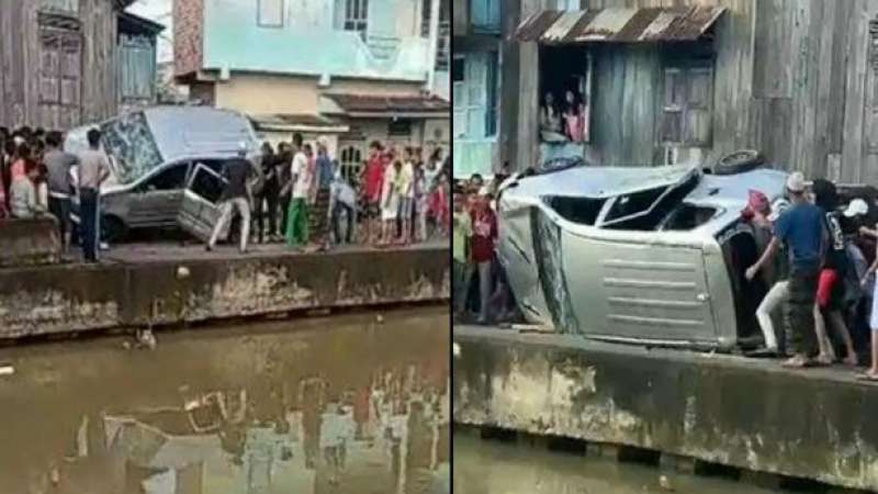 Sempat Terseret 25 Meter,  Mobil yang Diceburkan Warga ke Sungai di Palembang Berhasil Dievakuasi,