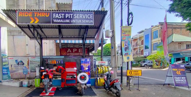 Mudahkan Konsumen Melakukan Perawatan Sepeda Motor, Yamaha Jambi Luncurkan Fast PIT Ride Thru